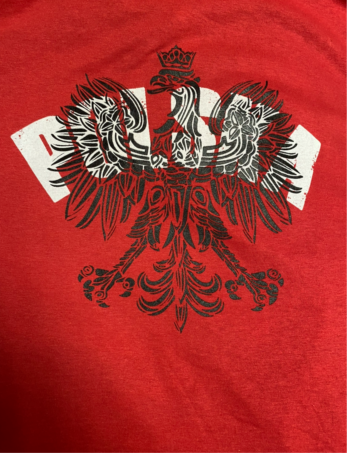 Polska with black eagle t-shirt.