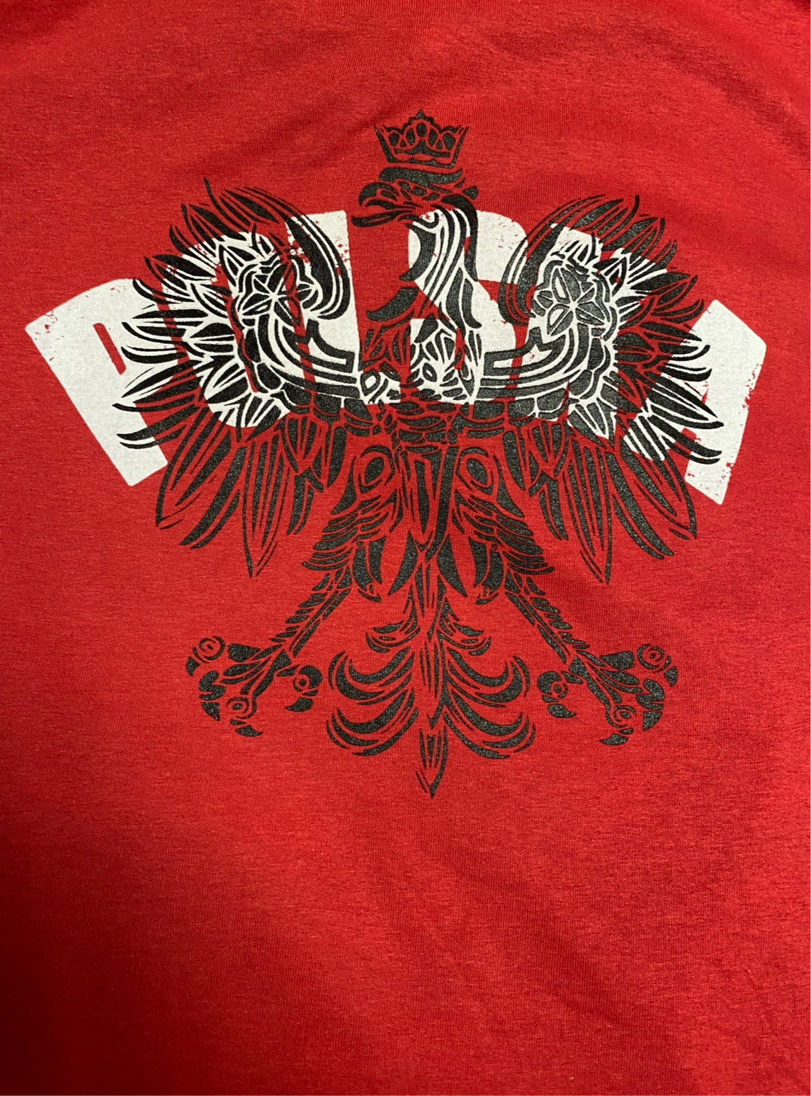 Polska with black eagle t-shirt.